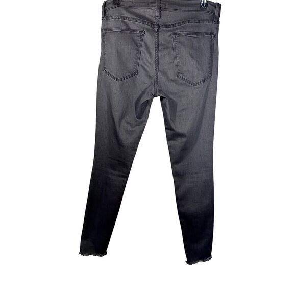 FRAME DENIM Women's Le High Skinny Frayed Hem Cropped Jeans Black Size 28 - Picture 7 of 12